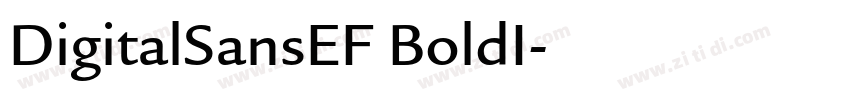 DigitalSansEF BoldI字体转换